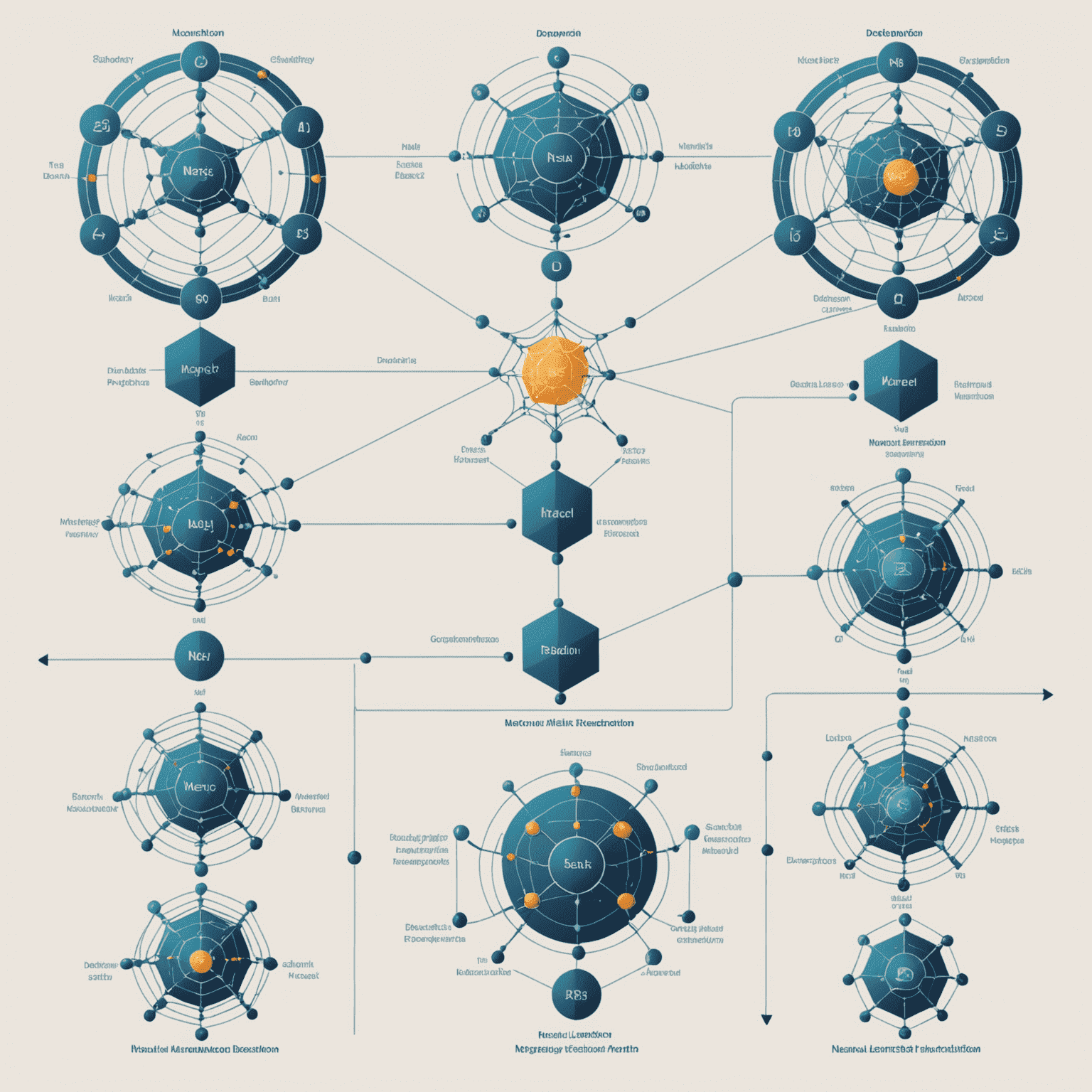 Diagramme montrant l'évolution des architectures de réseaux neuronaux, du perceptron simple aux modèles de deep learning modernes